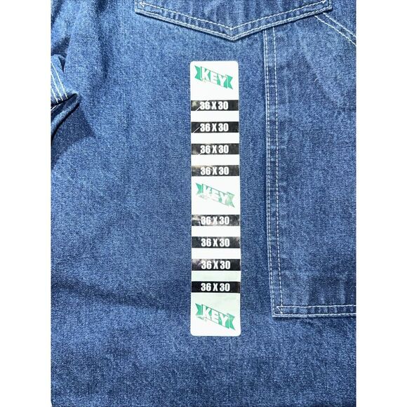 Vintage NWT Key Denim 5-Pocket Indigo Men's Jeans 34x30- Irregular? (37-14) - Picture 5 of 6